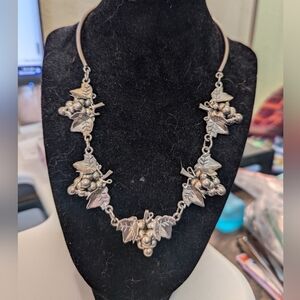 Vintage Taxco Grapevine Grape Necklace